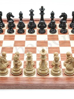 ชุดหมากรุกสากลไม้1(ตัวอะคริลิคลายไม้)8