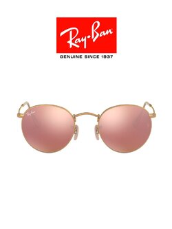 แว่นกันแดด RayBan RB3447 112/Z2 Size 50 MM. ROUND METAL