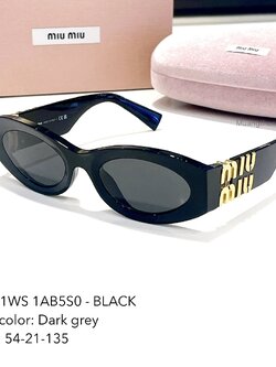แว่นกันแดด MiuMiu Glimpse MU11WS 1AB5S0