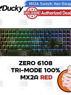 [CoolBlasterThai] Ducky ZERO 6108 Tri-Mode Connectivity RED MX2A Switch 100% TH/EN