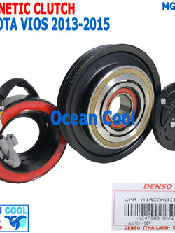 คลัชคอมแอร์ โตโยต้า วีออส 2013 - 2015 ยาริส 2017 เทอร์โม ฟิวส์ MGC0015 DENSO แท้ XI247300-937240 Magnetic clutch Toyota Vios Yaris 1NZ-FE NCP150หน้า คลัช คอม มู่เล่ 2014