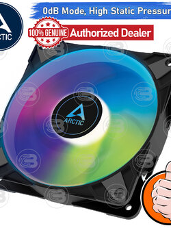 [CoolBlasterThai] ARCTIC P12 PWM PST A-RGB 0dB Black (size 120 mm.) PC Fan Case ประกัน 6 ปี