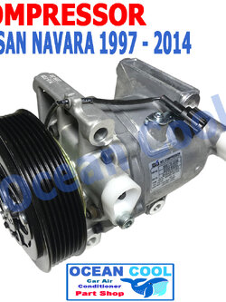 คอมเพรสเซอร์ นิสสัน นาวารา ปี 1997 ถึง 2014 COM0040 Compressor Nissan Navara พ.ศ. 2540 ถึง 2557 คอมแอร์รถยนต์ คอมแอร์ คอมเพลสเซอร์ คอม แอร์ 1998 1999 2000 2001 2002 2003 2004 2005 2006 2007 2008 2009 2010 2011 2012 2013 2014