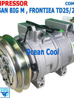 คอมเพลสเซอร์ นิสสัน ฟรอนเทียร์ เครื่อง 2.5 , 2.7 TD25 ,TD27 COM0088 Compressor For Nissan Frontier 2.5 , 2.7 คอมแอร์ คอม คอมเพสเซอร์ อะไหล่แอร์