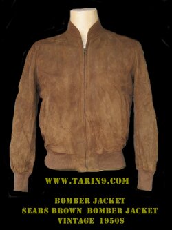 เสื้อ sears brown bomber Bomber jacket Vintage 1950s