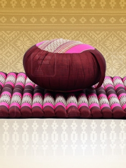 Set หมอนกลมเสื่อระนาดโยคะ//Dimension round Zafu seat pillow Mattress 69 x 78 x 4.5 cm