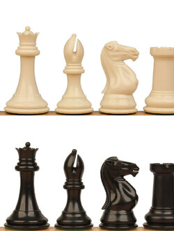 4 1/8" Fischer Series Plastic Chess Pieces ตัวหมากรุกสากลฟิชเชอร์ สีขาว+ดำ(white+black)