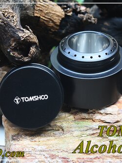 เตาแอลกอฮอล์ TOMSHOO แบบพกพา สีดำ