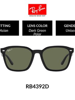 Ray-Ban RB4392D 601/9A Black / Dark Green