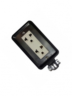 บล็อคยางสนาม 2x4 พร้อมปลั๊กกราวด์