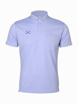 WARRIX (วอริกซ์) Pique POLO ลิขสิทธิ์แท้ 100% เสื้อโปโลสปอร์ต สีม่วง VV
