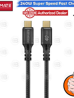 [CoolBlasterThai] PROMATE 240W Super Speed Fast Charging USB-C Cable (PowerBolt240-1M) (2Y Warranty)