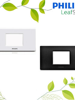 หน้ากาก ฝา 2 ช่อง ไม่เว้นระยะ ฟิลิปส์ รุ่นลีฟ LeafStyle 2M Cover PHILIPS
