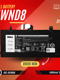 Battery Dell Latitude 5285 Tablet , 3-Cell 31.5Wh, แบตเตอรี่ Dell 1WND8 ของแท้รับประกันศูนย์ Dell Thailand ราคาไม่แพง
