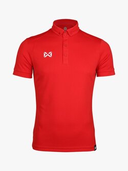 POLO SPORT WARRIX WA-PLA024 BUBBLE เสื้อโปโลสปอร์ต เสื้อคอกปก สีแดง