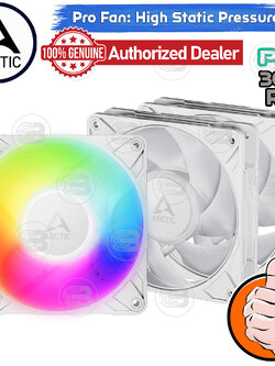 [CoolBlasterThai] ARCTIC P12 PRO A-RGB PST White 0dB (size 120 mm.) X3 Value Pack PC Fan Case ประกัน 6 ปี