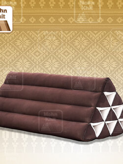 หมอนสามเหลี่ยม10 ช่องผ้าสีพื้น 30cmx 80 cmx 29 cm //Thai Tri-angle Cotton kapok 100%Traditional Floor Cushions.