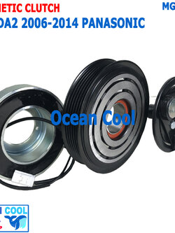 คลัชคอมแอร์ มาสด้า2 2006 - 2014 MGC0014 คอม พานาโซนิค Magnetic Clutch Mazda2 ลูกปืน NSK แท้ หน้า คลัช คอม มู่เล่ compressor panasonic 2007 2008 2009 2010 2011 2012 2013 มู่เล่คลัช แอร์ไม่เย็น