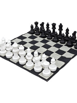 25" Giant Chess Set with Nylon Board ชุดหมากรุกยักษ์25นิ้ว+กระดานผ้าไนลอน