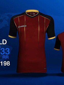 เสื้อกีฬา Eureka แดงเลือดหมูคอวี