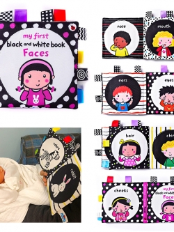 หนังสือผ้า my first black and white : Faces