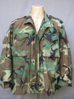 เสื้อM65 ลายพรางwoodland Large short