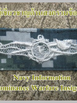 เครื่องหมาย ผู้เชียวชาญ สงครามข้อมูล กองทัพเรือสหรัฐ