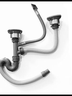 สะดืออ่างล้างจานพร้อมท่อน้ำทิ้ง ตะแกรงดักเศษอาหารสแตนเลส ท่อ 50 ซม.ขายถูกส่งเร็ว