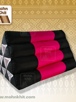 หมอนสามเหลี่ยมไหมญี่ปุ่น 10 ช่อง50x28x30Cm Tri-angle kapok 100%Traditional Floor Cushions 10 holes.