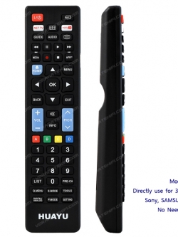 HUAYU - SSL รีโมททีวี อันเดียวสั่งงานได้ 3 ยี่ห้อทันที สำหรับ Sony, SAMSUNG, LG ไม่ต้องใส่โค๊ด