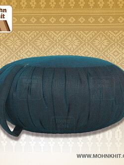 เบาะนั่งกลมผ้าทอสีกรมท่า เบาะโยคะ เบาะสมาธิ 40x40x20 Cm //Small wave maditation mattresses Cushions Khit Pillow Kapok100%