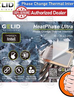 [CoolBlasterThai] GELID Heat Phase Ultra for Intel 40x30 mm. CPU (Phase change thermal interface)