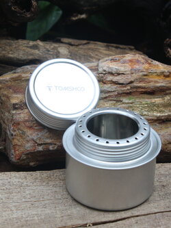 เตาแอลกอฮอล์ TOMSHOO แบบพกพา สีขาว