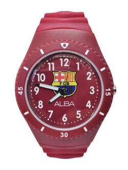 ALBA นาฬิกาข้อมือผู้ชาย สีเลือดหมู สายยาง รุ่น ALBA FC BARCELONA ARX001X1