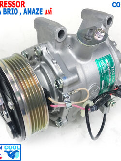 คอมเพรสเซอร์ ฮอนด้า บริโอ้ , อเมซ SANDEN TRSA06 แท้ COM0048 compressor Honda Brio , Amaze คอมแอร์รถยนต์ คอมแอร์ คอมเพลสเซอร์ อะไหล่ แอร์ รถยนต์