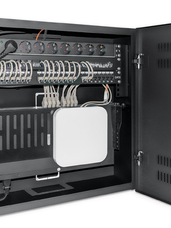 MHT-713689 ตู้แร็คติดผนังทรงบางขนาด 19 นิ้ว พร้อมรางยึดแนวนอน 4U และแนวตั้ง 2U (Products USA)