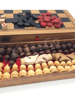 หมากรุกฝรั่งไม้พับ chess 3in1