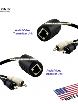 AVE02 RCA 2ch,Audio/Video,Coaxial Digital,subwoofer Extender 75m Over Cat6 Cable