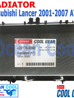 หม้อน้ำ มิตซูบิชิ แลนเซอร์ ซีเดีย ปี 2001 - 2007 CS5 เครื่อง 1.8 เกียร์ ออโต้ รถเก๋ง Cool Gear 422176-2580 Radiator Mitsubishi Lancer Cedia 2002 CS5 AUTO Ocean cool RD0042 อะไหล่ รถยนต์