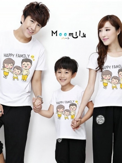 เสื้อครอบครัว 3 คน สำหรับคนมีลูกชาย (ขายเป็นตัว) เสื้อยืด พ่อ แม่ ลูก เสื้อกลุ่ม เสื้อทีม MMLFamilySon