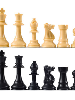 3 3/4" Solid Regulation Plastic Chess Pieces ตัวหมากรุกสากลพลาสติก(ตัวเบา)