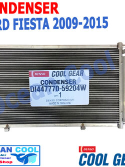 แผงแอร์ ฟอร์ด เฟียสต้า ปี 2009 - 2015 CD0011 COOL GEAR รหัส DI447770-59204W CONDENSER FORD FIESTA 2010 2011 2012 2013 2014 คอนเดนเซอร์ (แผงคอยล์ร้อน) Ocean Cool อะไหล่ แอร์ รถยนต์