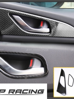 กรอบมือจับประตูด้านใน Carbon 4 ชิ้น Mazda3