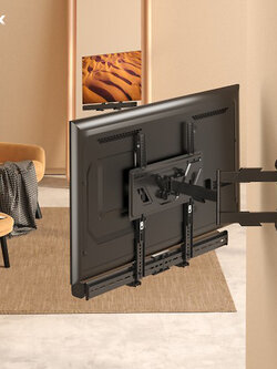 SBU-840 ขายึด,ขาแขวน ลําโพงซาวด์บาร์แบบ "ชั้นวาง" Heavy-duty ติดตั้งกับตัวทีวี หรือร่วมกับขาแขวนทีวี, ปรับระยะได้ตามรูยึดขาแขวนทีวี, Max VESA 800x400mm., weight capacity 15 Kg.