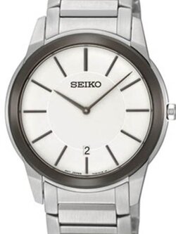 Seiko นาฬิกาข้อมือ รุ่น SKP377 - สีเงิน/ขาว