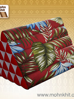 หมอนสามเหลี่ยม15ช่องลายฮาวาย 52cmx36cmx32cm// Thai Tri-angle Cotton Hawaii Traditional Floor Cushions.