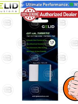 [CoolBlasterThai] GELID GP-ULTIMATE Thermal Pad (1 PCS) 120x20x1.5 mm./15.0 W/mK (TP-GP04-R-C)