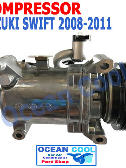 คอมเพรสเซอร์ ซูซูกิ สวิฟ อีโค่คาร์ 2006 - 2011 COM0039 Compressor Suzuki SWIFT Eco Car คอมแอร์รถยนต์ คอมแอร์ คอมเพลสเซอร์ ซูซุกิ สวิป พ.ศ. 2549 ถึง 2554 อะไหล่ แอร์ รถยนต์ 2550 2551 2552 2553 2007 2008 2009 2010