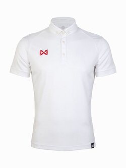 WARRIX ( วอริกซ์ ) WA-3315N POLO SPORT ลิขสิทธิ์แท้ 100% เสื้อโปโลสปอร์ต เสื้อคอกปก สีขาว WR