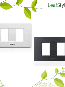 หน้ากาก ฝา 2 ช่องแยก ฟิลิปส์ รุ่นลีฟ LeafStyle 2M Cover PHILIPS สำเนา